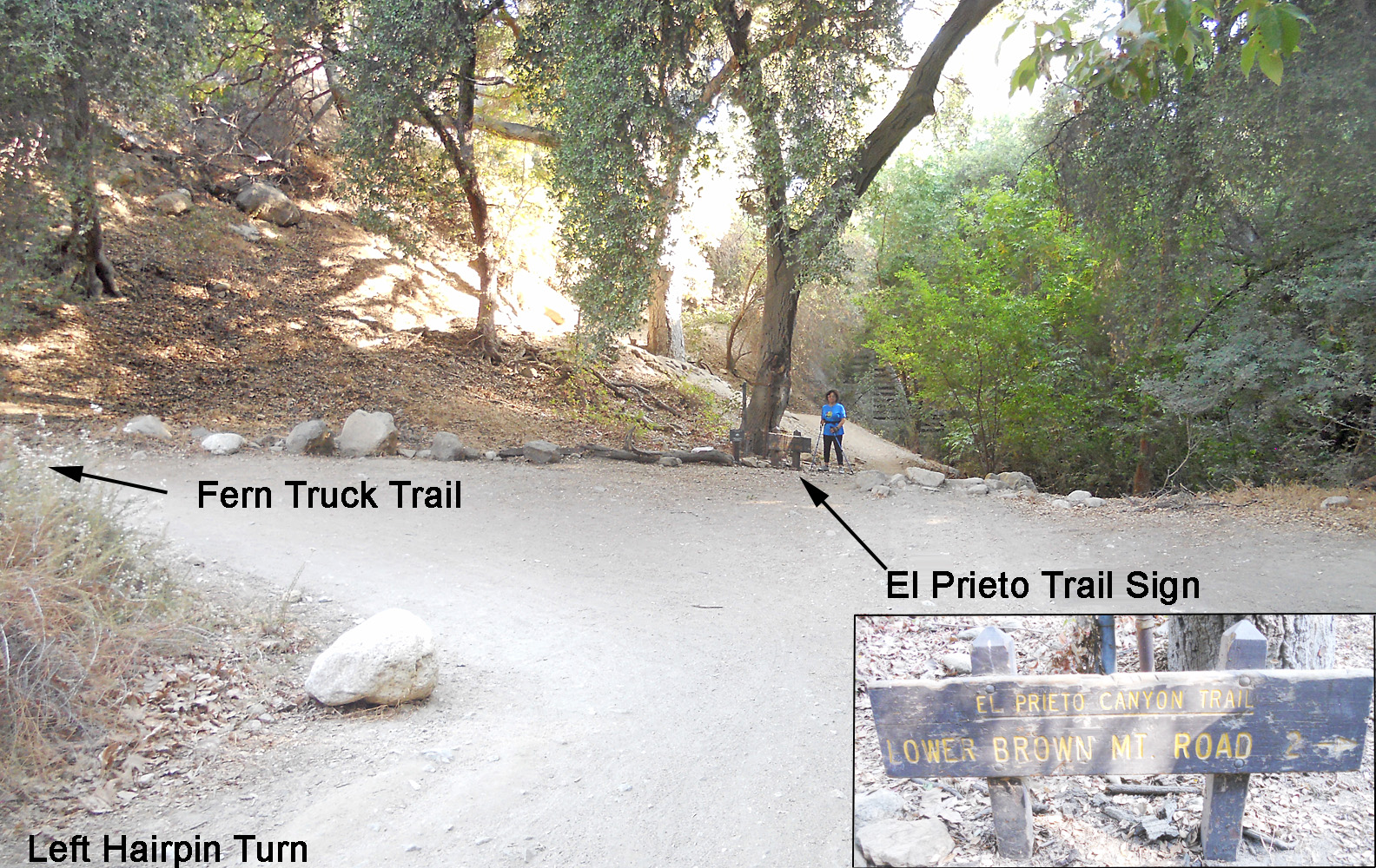 Lower El Prieto Trailhead Sign